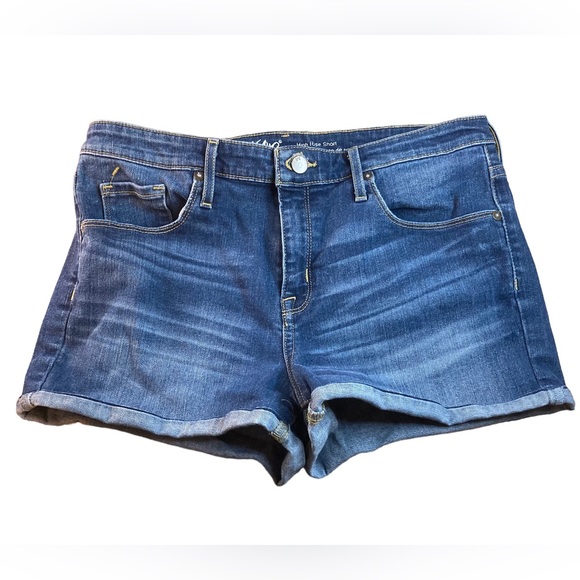 Mossimo women’s high rise power stretch jean shorts 12 - Picture 1 of 6